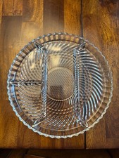 Divided glass dish for sale  Cameron