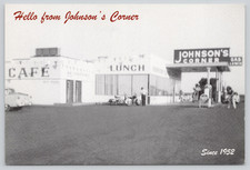 Cartão postal Hello from Johnson's Corner 24 horas café caminhão parada posto de gasolina Colorado, usado comprar usado Cartão postal Hello from Johnson's Corner 24 horas café caminhão parada posto de gasolina Colorado, usado comprar usado  Enviando para Brazil