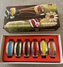 Conjunto vintage de 6 anéis de guardanapo cor aço inoxidável Meridional Brasil comprar usado  Enviando para Brazil