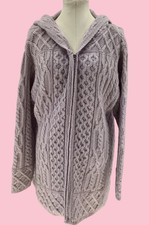 Suéter vintage Aran artesanato com capuz zíper completo Irlanda bolsos de lã celta GG, usado comprar usado Suéter vintage Aran artesanato com capuz zíper completo Irlanda bolsos de lã celta GG, usado comprar usado  Enviando para Brazil