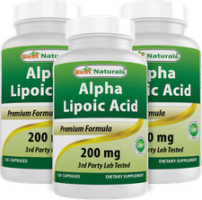 3 Pack Best Naturals ácido alfa-lipoico 200mg 120 Cápsulas antioxidantes , usado comprar usado  Enviando para Brazil