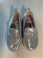 Usado, Novo! Tênis Disney Infantil Meninas Frozen Elsa Anna Prata Tamanho 10/27 comprar usado  Enviando para Brazil