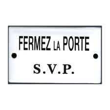 Plaque service émaillée d'occasion  France