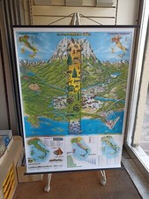 Carta geografica bifacciale usato  Capriate San Gervasio