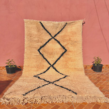Tapete marroquino Beni Ourain tapete berbere feito à mão tapete de área 162x93cm tapete tribal, usado comprar usado  Enviando para Brazil