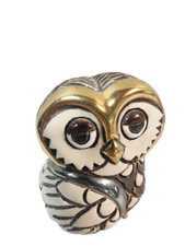Coruja Artesania Riconda vintage com detalhes em ouro e prata. Feito no Uruguai comprar usado  Enviando para Brazil