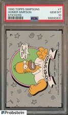 1990 Adesivos Topps Simpsons #7 Homer Simpson PSA 10 GEM ESTADO PERFEITO comprar usado  Enviando para Brazil