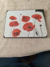 Four placemats poppy for sale  LANGPORT