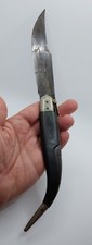 1885 ANTIGA FACA DOBRÁVEL ESPANHOLA GRANDE 13" AÇO CARBONO CABO DE CHIFRE ALBACETE, usado comprar usado  Enviando para Brazil