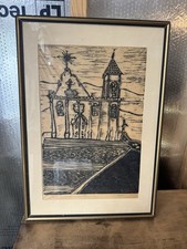 Jose Roberto Aguilar  Church of São Francisco de Assis Woodcut Art Signed Origin comprar usado  Enviando para Brazil