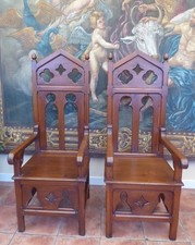 Church chairs gothic for sale  UCKFIELD