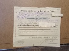 1913 Recibo De Titulos,Banco Italia Y Rio De Plata comprar usado  Enviando para Brazil