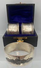 Cased silver napkin for sale  READING