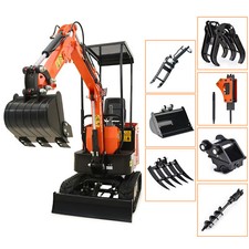 Mini escavadeira 13.5HP escavadeira de 1 tonelada motor B&S EPA com 7 acessórios comprar usado  Enviando para Brazil