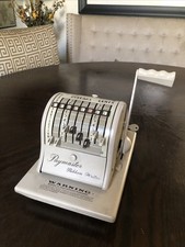 Impressora de cheques Paymaster vintage série 8000 gravador de fita com chave, usado comprar usado  Enviando para Brazil