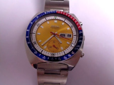 Reloj Seiko Cronógrafo Pepsi Hombre Día/Fecha Esfera Dorada 6139-6002 segunda mano  Embacar hacia Argentina