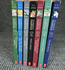 C. S. Lewis The Chronicles of Narnia Books 1-7 Paperback Scholastic Book Lot comprar usado  Enviando para Brazil