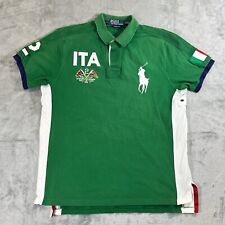 Polo Ralph Lauren Big Pony Blanco Italia Para Hombre Verde XL ITALIA Ajuste Personalizado, usado segunda mano  Embacar hacia Argentina