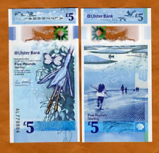 Usado, Irlanda do Norte, Ulster Bank, 5 libras, 2018 P-Novo, Polímero, UNC comprar usado  Enviando para Brazil