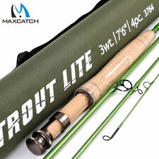 Vara de pesca com mosca Maxcatch Trout Lite 3/4/5wt IM12 carbono para o pescador de trutas comprar usado  Enviando para Brazil