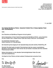 Bahn gutschein freifahrt gebraucht kaufen  Berlin