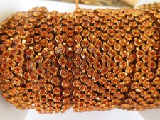Corrente de copo de strass Swarovski 6 pés 32pp topázio/latão. #1028 comprar usado  Enviando para Brazil