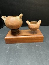 2 tigelas de cerâmica em miniatura pré-colombianas autênticas artefato maia/vera Cruz. comprar usado  Enviando para Brazil