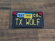 Placa de licença personalizada de metal para motocicleta California TX WOLF Texas preta amarela comprar usado  Enviando para Brazil