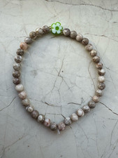 Armband steinperlen beige gebraucht kaufen  Augsburg