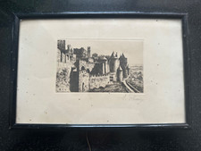 Carcassonne etching 26x18 for sale  GUILDFORD