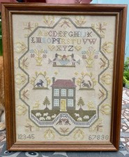 Antique sampler cross for sale  LONDON