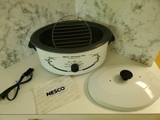 Forno assador de porcelana vintage Nesco 4816-14 - 6 quartos / 6 qt - Branco e manual comprar usado  Enviando para Brazil