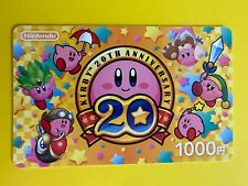 Tarjeta de prepago Kirby 20th Nintendo eShop 3DS 1000 usada sin valor japonesa segunda mano  Embacar hacia Argentina