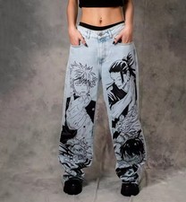 Jeans larghi anime usato  Visciano