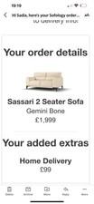 Sofa cream leather for sale Sofa cream leather for sale  WEST DRAYTON