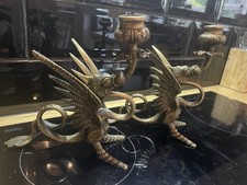 Antique pair brass for sale  STOKE-ON-TRENT