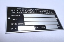 Plaque constructeur british d'occasion  Vitré