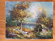 Signed oil canvas for sale  Hampden