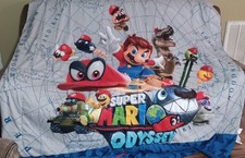 Usado, Edredom reversível Nintendo Super Mario Odyssey cama de solteiro/completo azul 72 X86 comprar usado  Enviando para Brazil