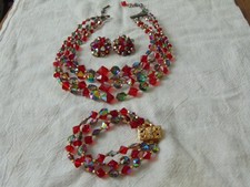 Vintage red crystals d'occasion  Expédié en Belgium