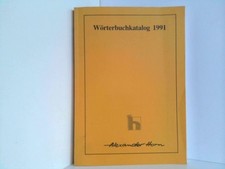 Wörterbuchkatalog 1991 horn gebraucht kaufen Wörterbuchkatalog 1991 horn gebraucht kaufen  Aarbergen