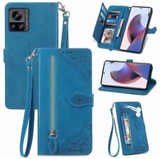 Capa suporte carteira cartão couro magnético azul Motorola Moto G, 5G 2022 comprar usado  Enviando para Brazil
