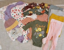 Lote 15 peças. Calças justas 0-3mos bebê menina Carter's Old Navy Gerber dormir comprar usado  Enviando para Brazil