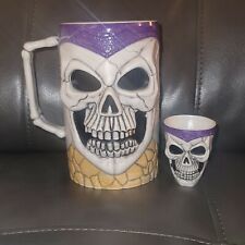 Caneca copo caveira plástico moldado 24 oz pirata gótico Páscoa ilimitada INC e vidro shot, usado comprar usado  Enviando para Brazil