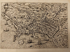 Używany, 1699 F.SCOTO INCISIONE IN RAME VEDUTA VOLO D'UCCELLO DI NAPOLI ED. P.ROSSI ROMA na sprzedaż  Wysyłka do Poland