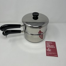 Caldeira dupla Revere Ware aço inoxidável 2 quartos coberta luxo, usado comprar usado  Enviando para Brazil