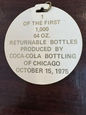 Placa Coca-Cola - 1 das primeiras 1.000 garrafas retornáveis de 64 oz - Muito raro comprar usado  Enviando para Brazil