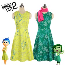 Cosplay Inside Out Joy Disgust Vestido Halloween Adulto Princesa Saias Ternos de Festa comprar usado  Enviando para Brazil