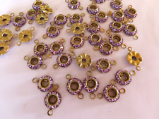 Usado, 72 Swarovski strass 2 laços latão redondo inclinado plano rondelles 8mm violeta. comprar usado  Enviando para Brazil