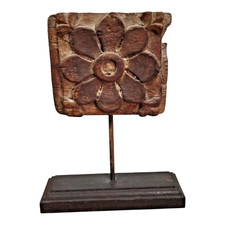 Usado, Painel de escultura floral antigo de madeira da década de 1850 lindo tampo de mesa, colecionável comprar usado  Enviando para Brazil